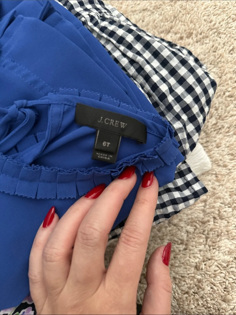 J Crew | Blue Ruffle Top - Picture 3 of 3